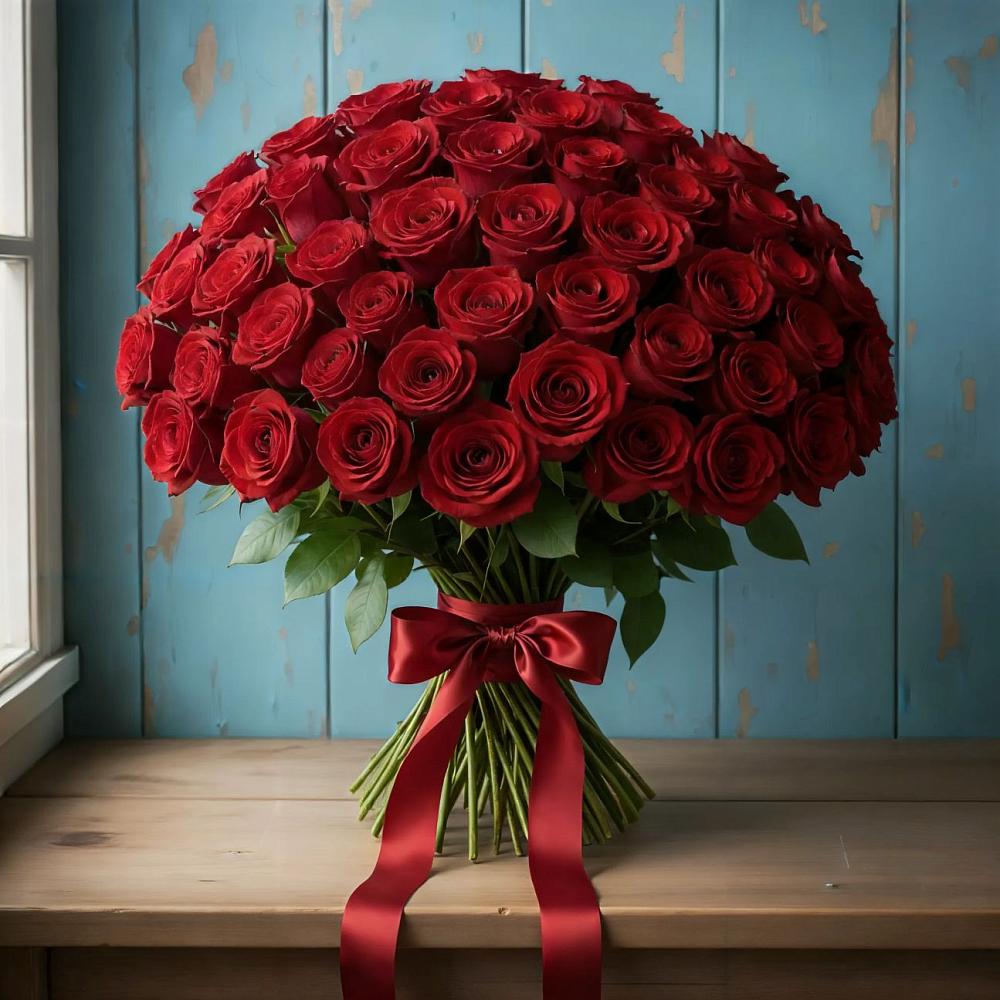 Букет Красные розы Блэк Меджик в Волгореченске