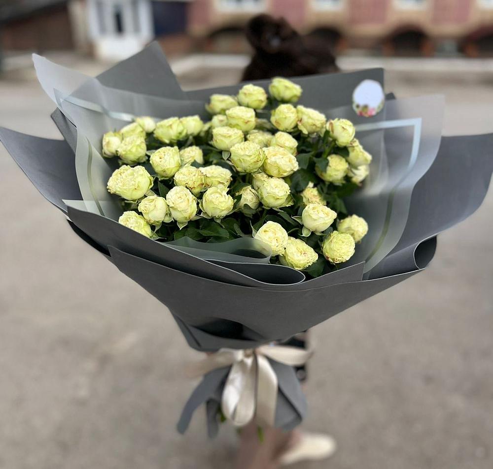 Белые кустовые розы Солинеро в Волгореченске Букет Белые кустовые розы Солинеро в Волгореченске