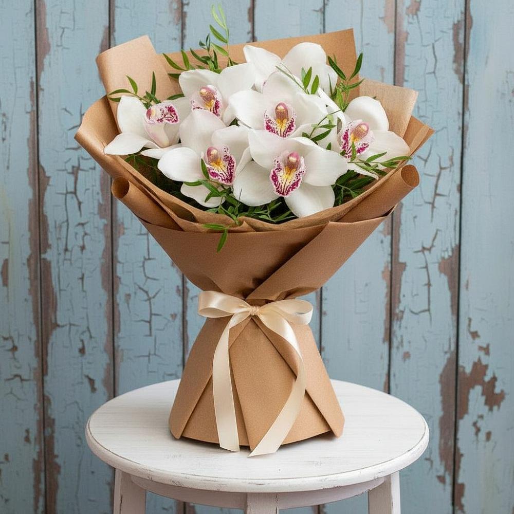 Букет цветов из: Орхидеи и Розы в Волгореченске