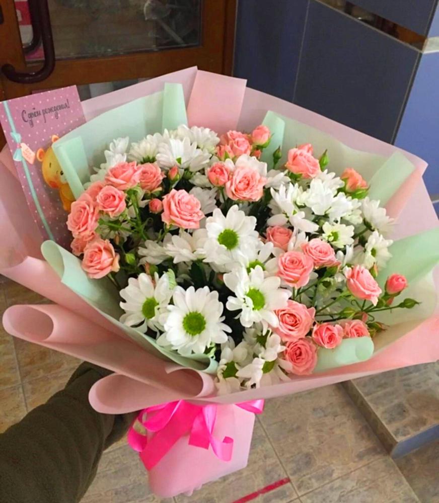 Букет цветов из: Розы и Хризантемы в Волгореченске