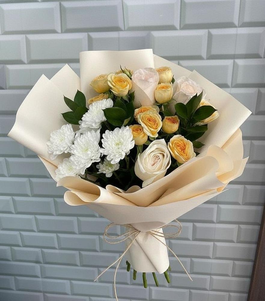 Букет цветов из: Розы и Хризантемы в Волгореченске