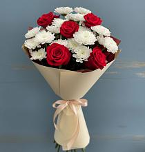 Букет цветов из:  Розы и Хризантемы в Волгореченске