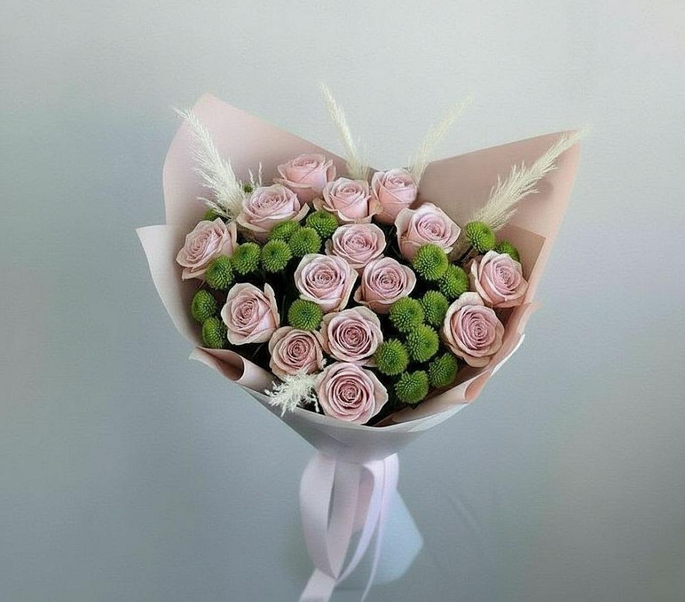 Букет цветов из: Розы и Хризантемы в Волгореченске