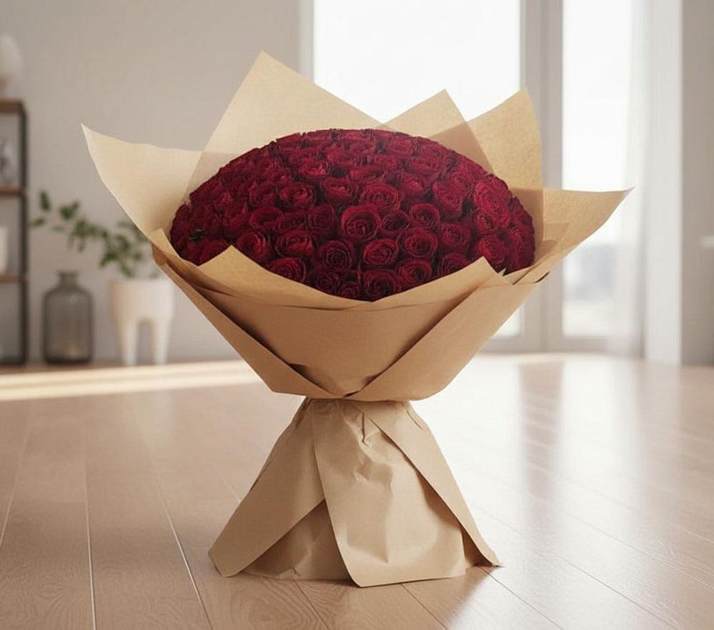 Букет 101 Красная роза в Волгореченске