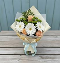 Букет цветов из:  Герберы, Розы и Хризантемы #REPLACE_PRED# Волгореченске