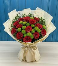 Букет цветов из:  Розы и Хризантемы в Волгореченске