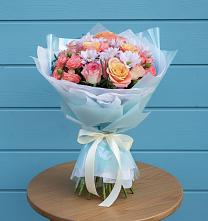 Букет цветов из:  Хризантемы и Розы в Волгореченске