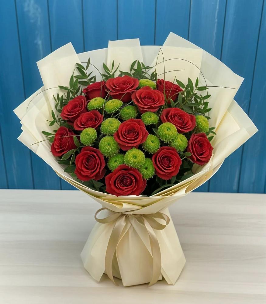 Букет цветов из: Розы и Хризантемы в Волгореченске