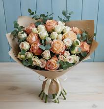 Букет цветов из:  Альстромерии и Розы в Волгореченске