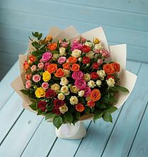 Букет Микс из разноцветных кустовых роз #REPLACE_PRED# Волгореченске